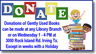 Donate Books to Friends of the Irving Public Library